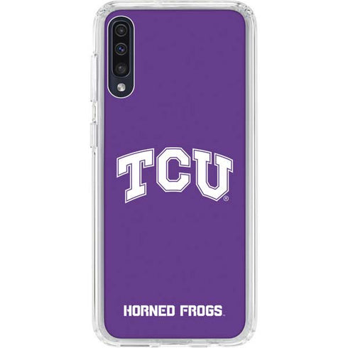 Texas Christian University TCU Horned Frogs Galaxy A50 Clear Case